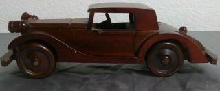 Vintage Wooden Handcrafted Classic Car Collectibles