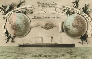 White Star Line Rms Oceanic Postcards,  Titanic Interest