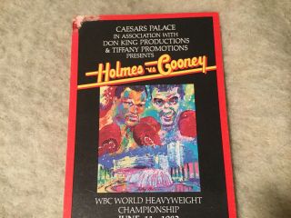 Vintage 1982 Holmes Vs Cooney Boxing Ticket - Caesars Palace 3