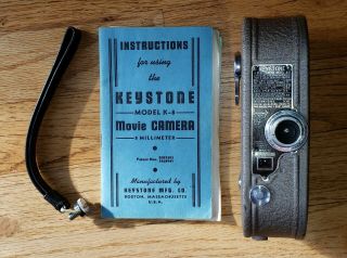 Vintage Keystone " Model K - 8 " 8mm Movie Camera