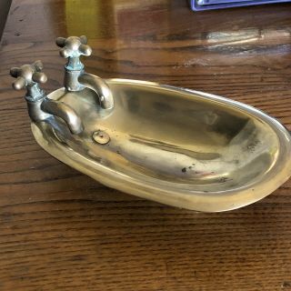 Vintage Brass Bathtub Soap Dish