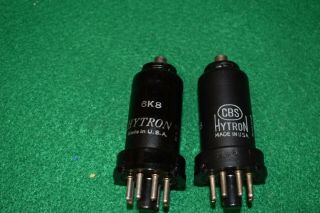 6k8 Nos Nib Hytron Metal Audio Receiver Radio Vacuum Tubes Pair