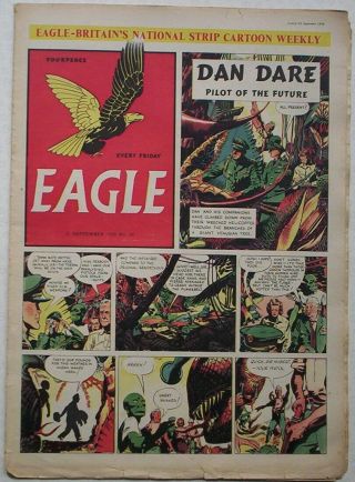1950 Vintage " Eagle " Comic Vol.  1 24.  Dan Dare.  Cutaway Of A Brabazon Aircraft.