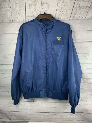 Vintage West Virginia Blue Jacket Mens Xl X - Large 80’s Mountaineers