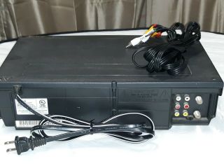 Symphonic VR - 60WF VHS VCR Video 4 Head HI - FI Stereo Player/Recorder,  RCA Cables 3