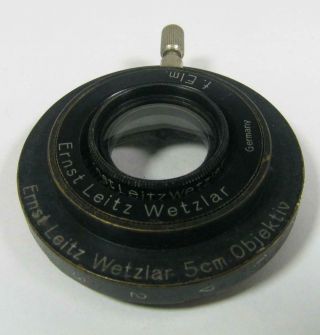 Leica E.  Leitz Wetzlar Universal Clamping Ring And 2 Close - Up Lens Germany