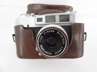 Vintage Pax M4 35mm Camera With Luminor No 161024 45mm 2.  8 Lens And Rangefinder