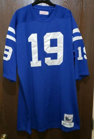 Vintage Blue Johnny Unitas Baltimore Colts 19 Football Jersey Man 54 Stitched