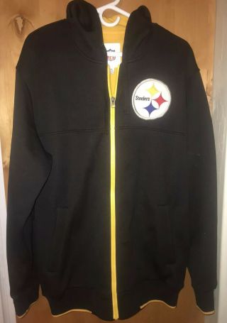 NFL Pittsburgh Steelers Fleece Zip Up Jacket With Hood 2