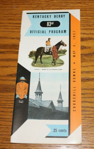 1957 Kentucky Derby Program Horse Racing