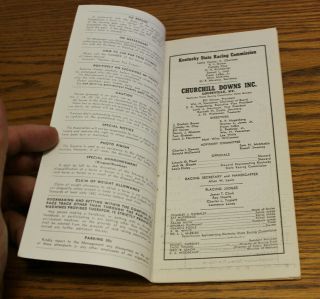 1957 Kentucky Derby Program Horse Racing 2