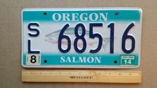 License Plate,  Oregon,  Specialty: Salmon,  Sl 68516