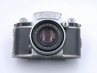 Exa Ihagee Dresden Camera W/ Pancolar 50mm 1:2 Lens