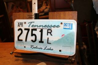 2009 Tennessee License Plate Radnor Lake 2751 Rl