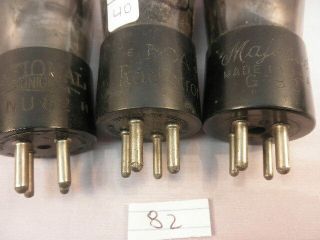 82 - Three hard to find 82 Rectifier Tubes - RCA,  National Union,  Majestic 2