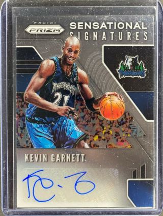 2019 - 20 Prizm Basketball Sensational Signatures Kevin Garnett Auto [js]