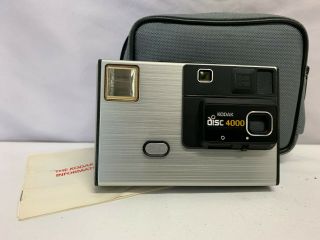 Kodak Disc 4000 Vintage Film Photography Camera W/ Case - C1