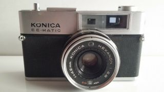 Vintage Konica Ee Matic Deluxe F 35mm Film Camera With F=42mm 1:2.  8 Lens