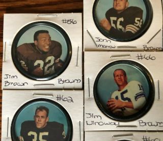 1962 - 1963 Salada Tea Junkett Football Coins - Browns - Jim Brown