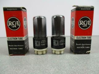 2 Rca 35l6gt Vacuum Tubes Smoked Glass [] Getter Matched Pair Nos Nib