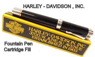 Harley Davidson Fountain Pen,  Overall,  Near Perfect