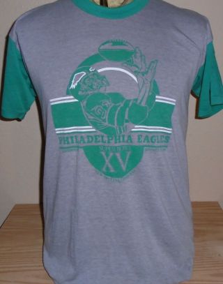 Vintage 1981 Philadelphia Eagles Bowl T Shirt Size Xl (fits Large)