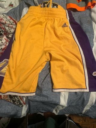 Adidas Los Angeles Lakers Basketball Shorts Swingman Nba Jersey Mens Size M