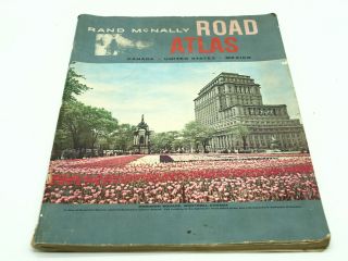 Vintage 1960 Us,  Canada,  Mexico Road Map Atlas Rand Mcnally