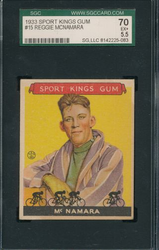 Sgc 5.  5 Ex,  Reggie Mcnamara 1933 Sports Kings Gum Cycling 15 Tougher Card Abc