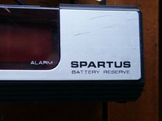 Vintage SPARTUS Digital Alarm Clock w/ Snooze,  Model 1106 - GREAT 3