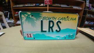 1990 South Carolina Sc Vanity License Plate Lrs