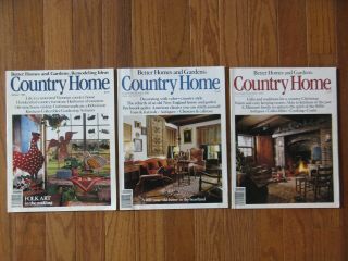 (3) Vintage Issues Of Country Home Magazine1983,  Summer,  Sept/oct & Nov/dec