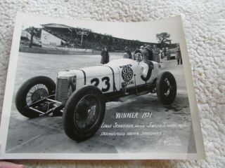 8 X 10 " Bw Photo - 1931 Indy 500 Winner Louis Schneider - O 
