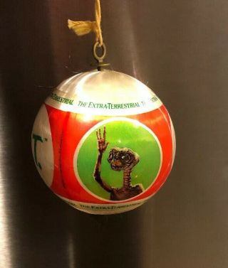 Vintage 1982 Universal City Studios E.  T.  Satin 3 " Christmas Ball Ornament