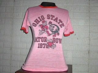 Vintage 1978 Gator Bowl Ohio State Vs Clemson Football T - Shirt Woody Hayes Last
