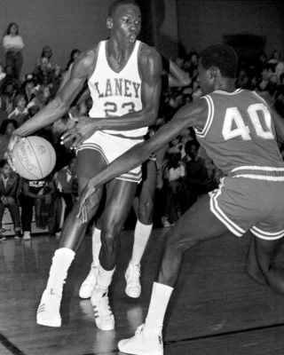 Michael Jordan 8x10 Photo Emsley A.  Laney High School Basketball Picture Action
