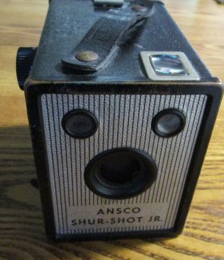 Antique Vintage Ansco Shur Shot Jr Box Camera