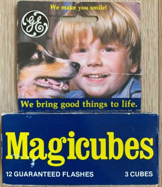 Vintage Ge Magicubes Flash 3 Cube Flash Cubes For X Type & Magic Cube Cameras