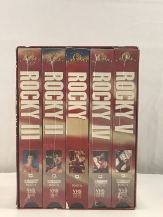 The Rocky Anthology Vhs 1995 5 Tape Set Sylvester Stallone Talia Shire Vintage