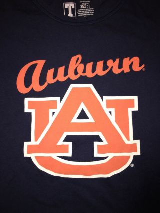 Girls Auburn University Tigers Long - Sleeve T - shirt Size LG (12) EUC War Eagle 2