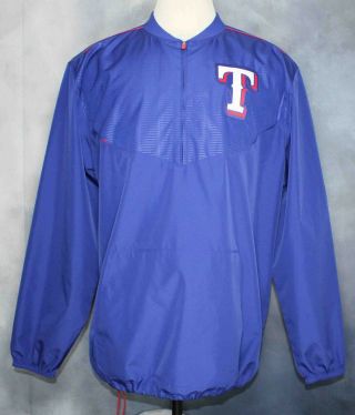 Majestic Texas Ranger Mlb 1/4 Zip Vented Windbreaker Pullover Jacket Men’s Xl
