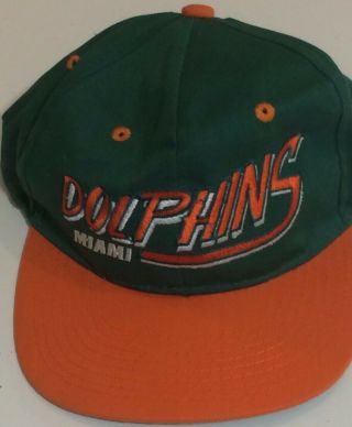 Official Nfl Miami Dolphins Vintage Snapback Hat One Size Fits All