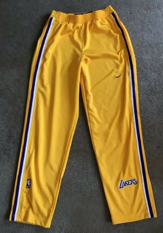 Men’s Nike Nba Los Angeles Lakers Authentic Warm Up Shooting Pants Size Medium