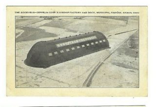 Vntg B&w Postcard The Goodyear - - Zeppelin Corp 