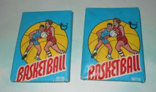 1975 - 76 Topps Basketball Nba Aba Wax Pack X 2