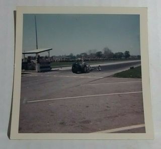 Drag Racing Car Strip National Trails Raceway Ohio Photograph Vtg 1969