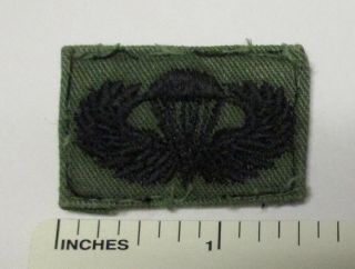 Worn 1960s Vietnam Vintage Us Army Subdued Airborne Wings Patch Parachute Badge