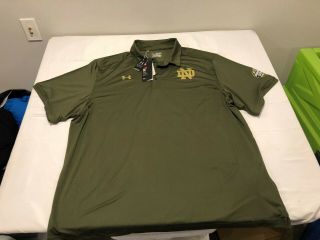 Nwt $74.  99 Under Armour Hg Mens Notre Dame Shamrock Series Polo Green Size 4xl