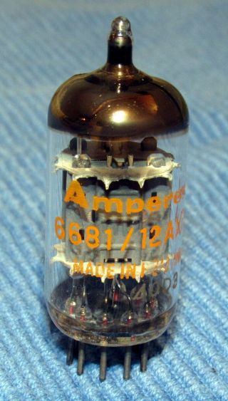Vintage Amperex 6681/12ax7a Vacuum Tube - Orange Ink - Philips Heerlen,  Holland