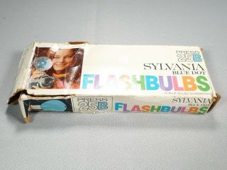 Sylvania Press 25b Blue Dot Flash Bulbs - - Box With 10